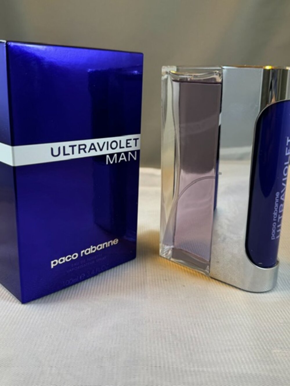 Paco Rabanne Ultraviolet Man EDT Spray for Men 3.4oz New Opened Box $90